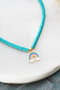 Heliophilia Silver Collar KL-0865 Multicolor con Colgantes Arco Iris y Piedra